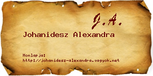 Johanidesz Alexandra névjegykártya