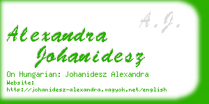 alexandra johanidesz business card